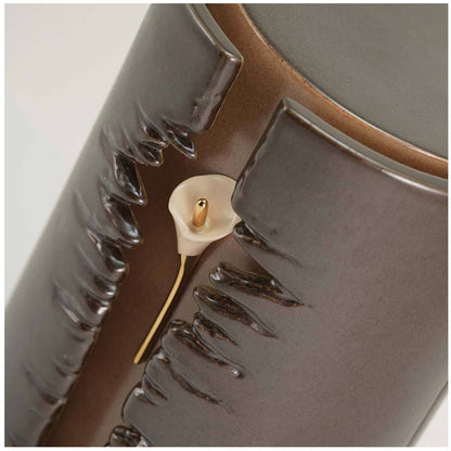 Lily Column Taupe, Full Size Urn