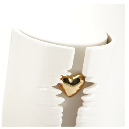 Heart Column White, Full Size Urn