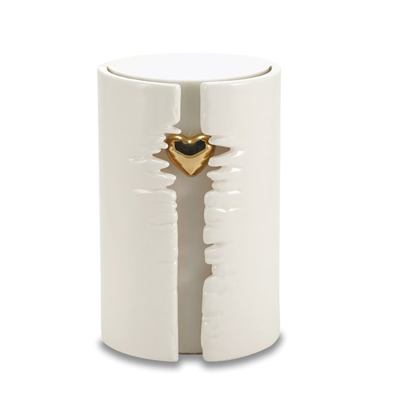 Heart Column White, Full Size Urn