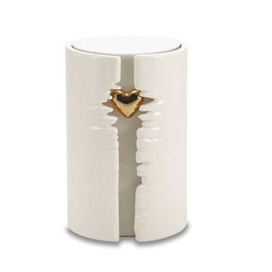 Heart Column White, Full Size Urn