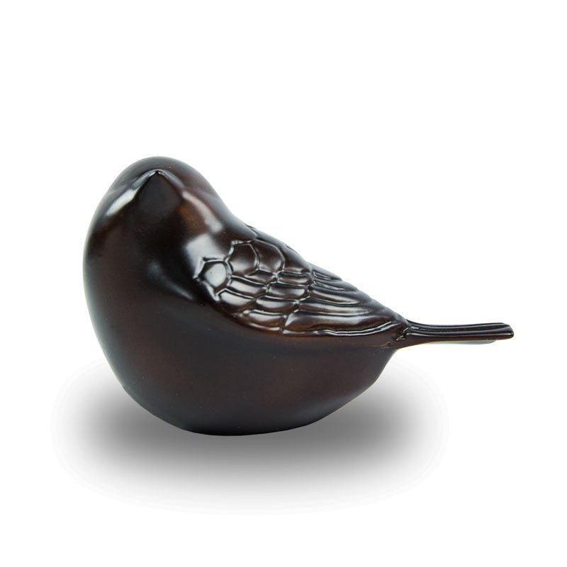 Antique Bronze Songbird Keepsake Cremation Urn