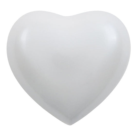 Arielle Heart Cremation Urn - White