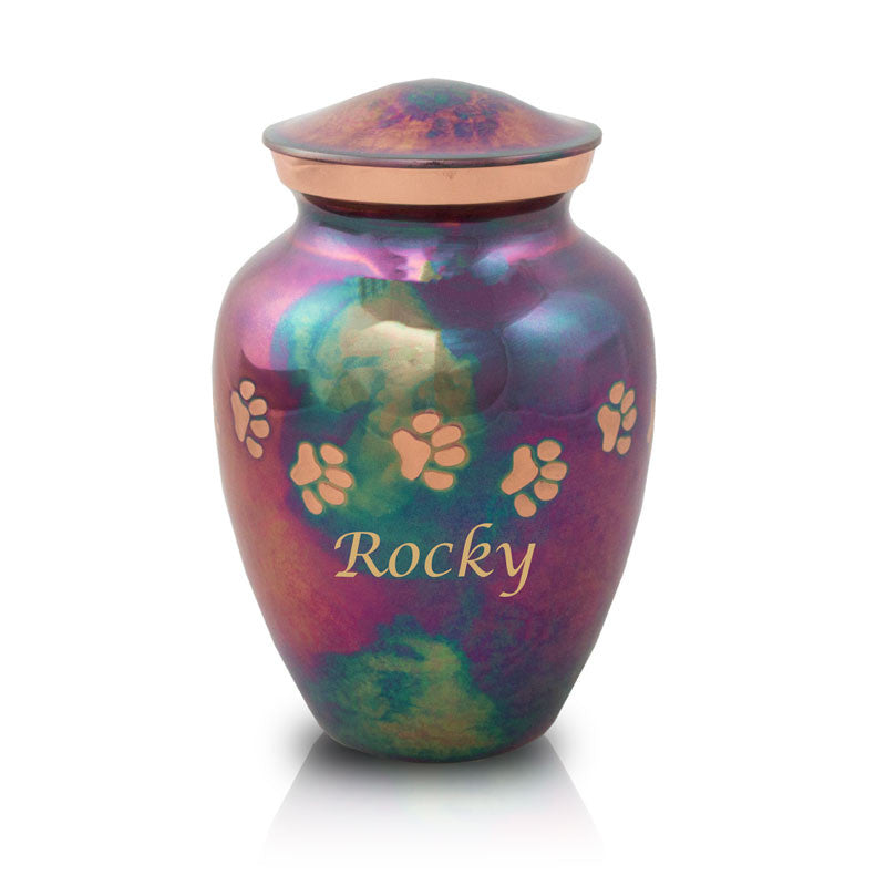 Raku Paw Cremation Urn - 85 cubic inches