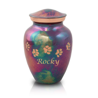 Raku Paw Cremation Urn - 85 cubic inches