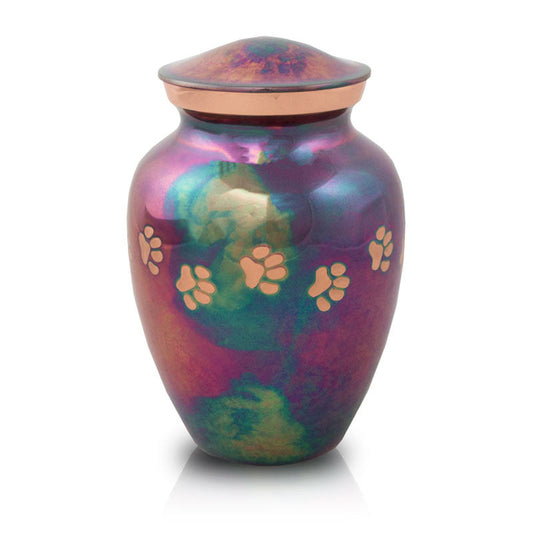 Raku Paw Cremation Urn - 85 cubic inches