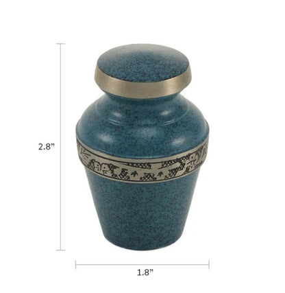 Avalon Evening Blue Cremation Urn - Keepsake