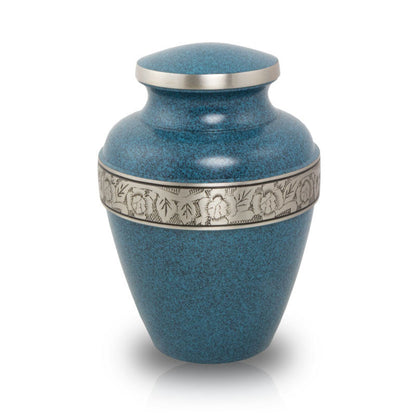 Avalon Evening Blue Cremation Urn - 125 cubic inches