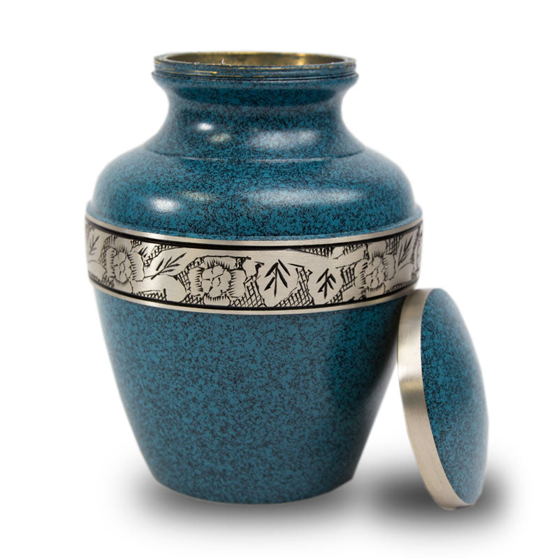 Avalon Evening Blue Cremation Urn - 45 cubic inches