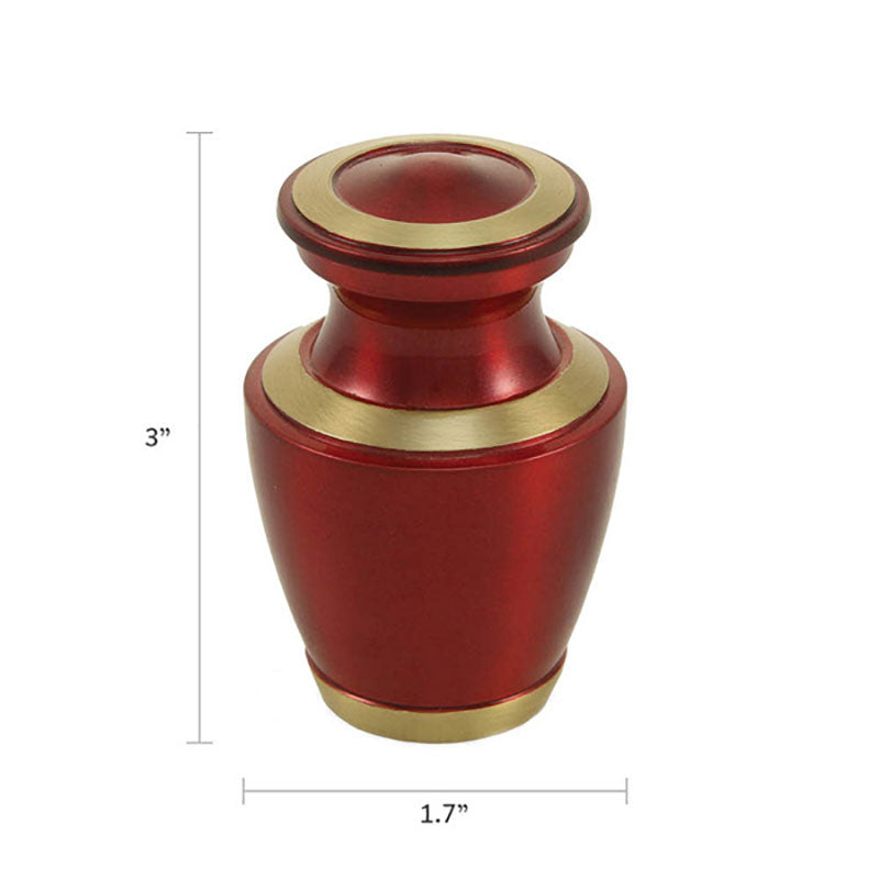 Trinity Crimson Cremation Urn Keepsake