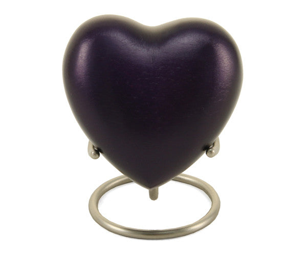 Purple Monterey Bronze Keepsake Heart