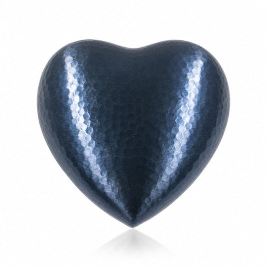 Blue Metallics Heart Keepsake Urn