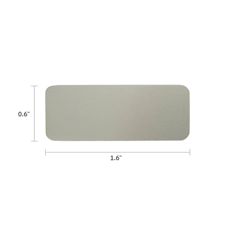 Small Metal Plate Pewter Finish - Engraved Example