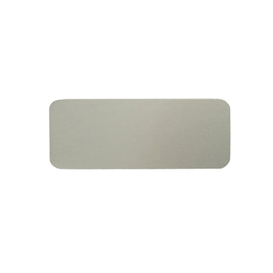 Small Metal Plate with Pewter Finish - .6" H X 1.6" L