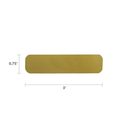 Large Gold Engravable Plate with Engraving - .75"H x 3.0"L