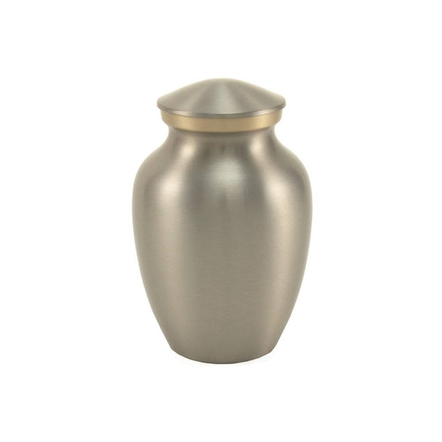 Handsome Pewter Cremation Urn - 40 cubic inch capacity
