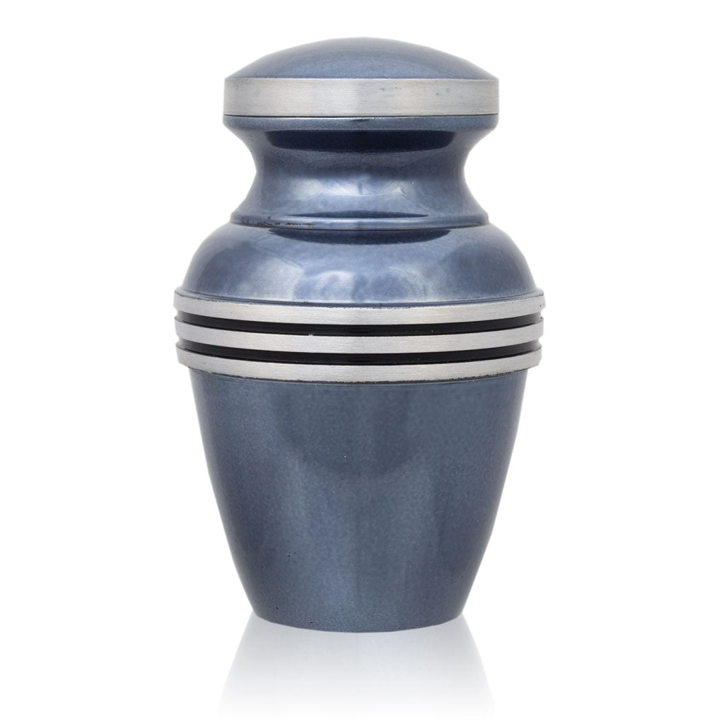 Blue Banded Cremation Urn - Keepsake