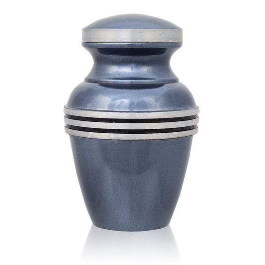 Blue Banded Cremation Urn - Keepsake