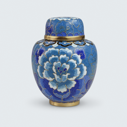 Indigo Garden Cloisonné Keepsake Urn