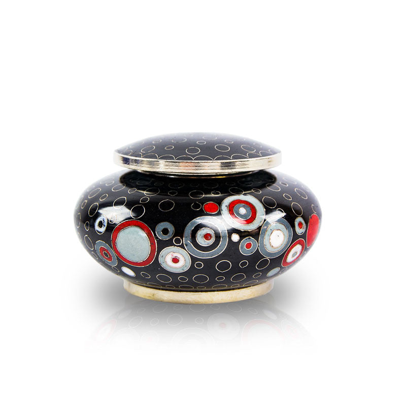 Opulence Onyx Geometric Cloisonné Keepsake Urn