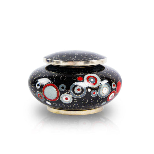Opulence Onyx Geometric Cloisonné Keepsake Urn
