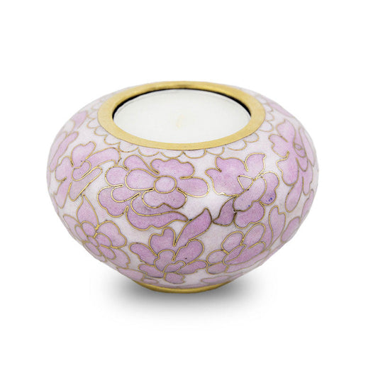 Rose Cloisonné Candle Holder Keepsake