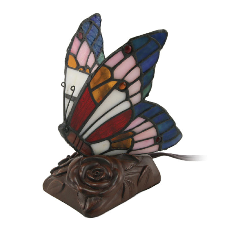 Tiffany Style Butterfly Cremation Keepsake Lamp