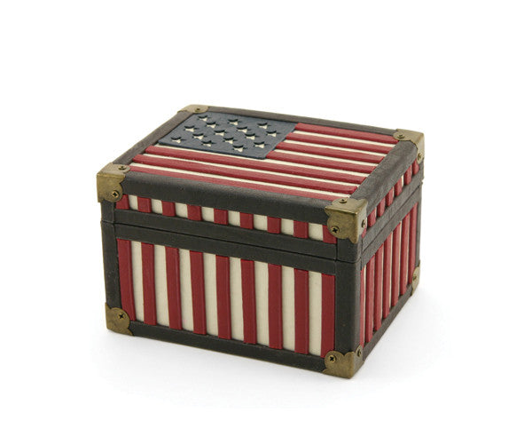 USA Flag of 1812 Memory Chest Keepsake Cremation Urn
