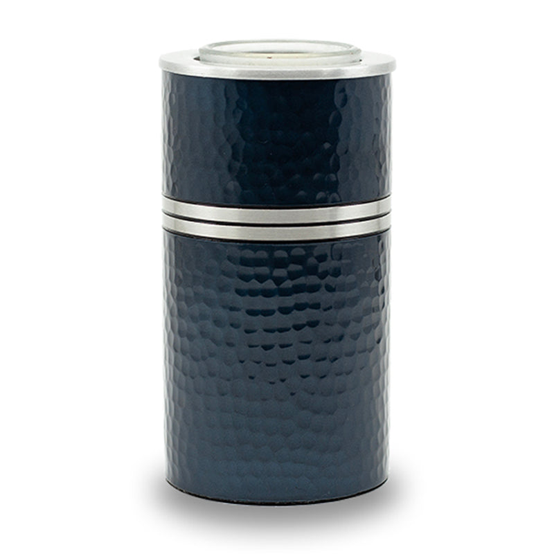 Blue Metallics Candle Keepsake Urn