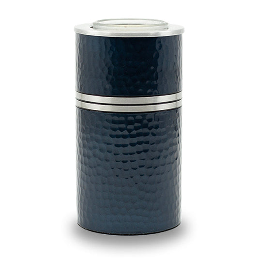Blue Metallics Candle Keepsake Urn