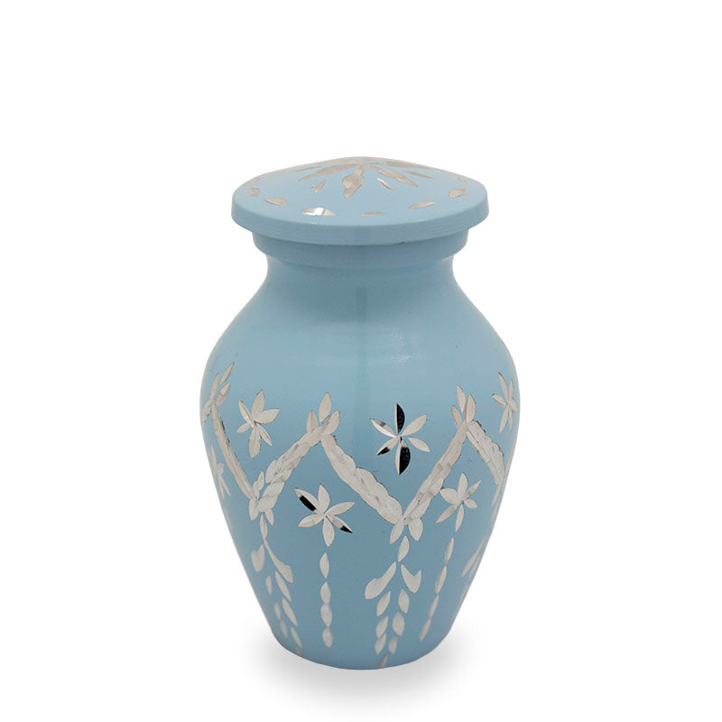 Blue Garland Drop Cremation Keepsake