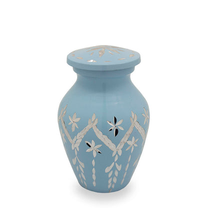 Blue Garland Drop Cremation Keepsake