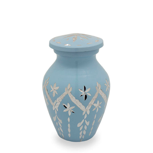 Blue Garland Drop Cremation Keepsake