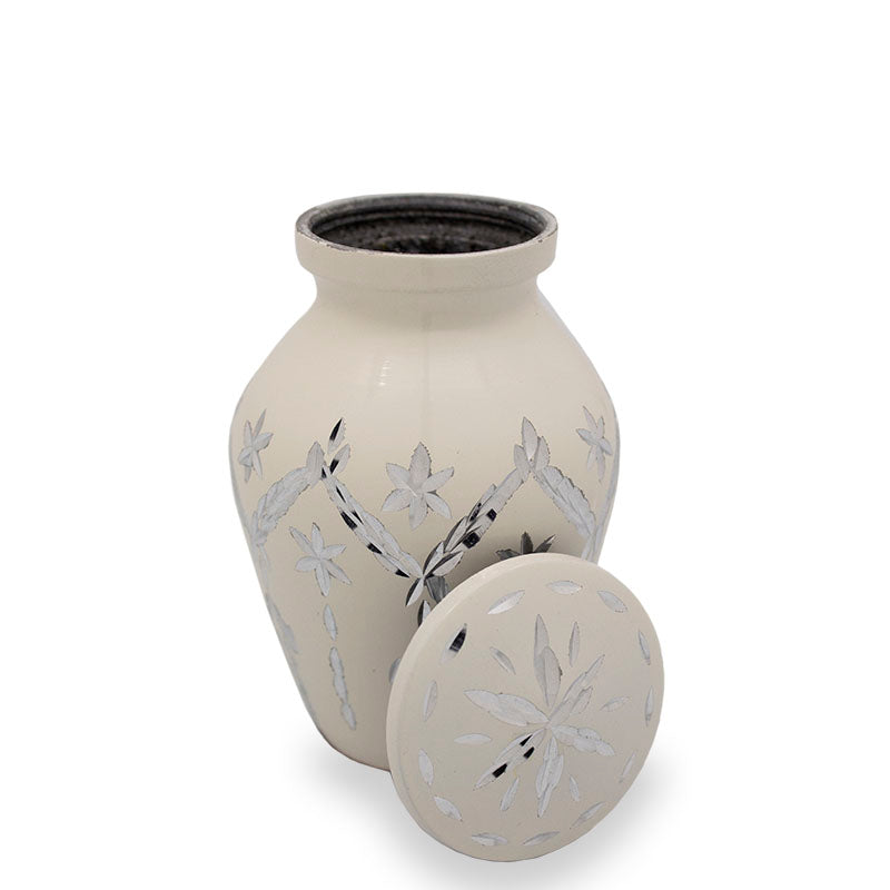 Garland Drop Cremation Keepsake - White