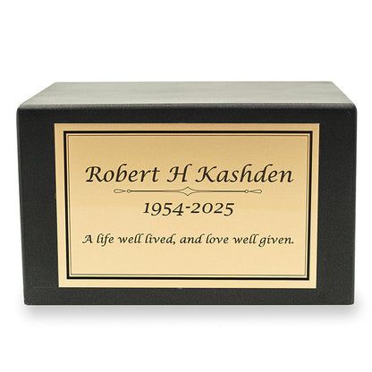 Adoration Urn Box Graphite - 200 cubic inch