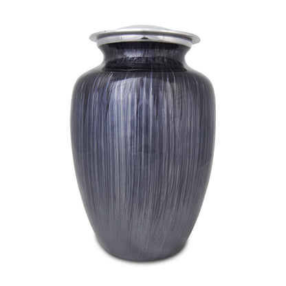 Extra Large Enamel Finished Metal Alloy Cremation Urn - Slate Blue
