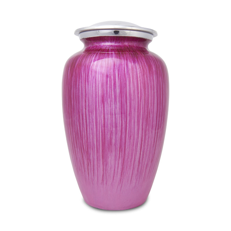 Large Enamel Finished Metal Alloy Cremation Urn - Slate Blue