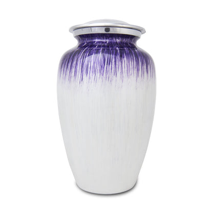 Large Enamel Finished Metal Alloy Cremation Urn - Slate Blue