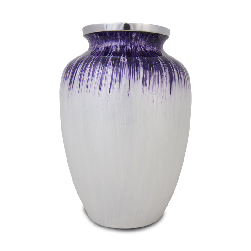 Extra Large Enamel Finished Metal Alloy Cremation Urn - Slate Blue