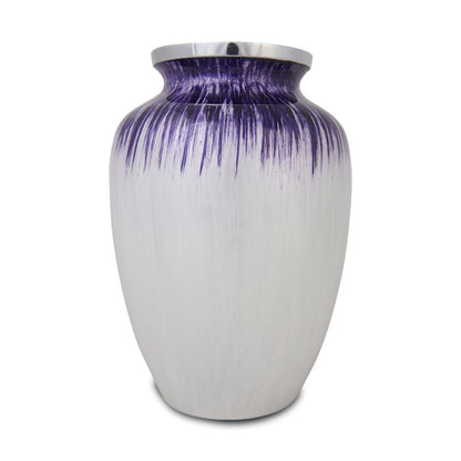 Extra Large Enamel Finished Metal Alloy Cremation Urn - Slate Blue