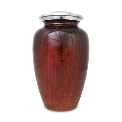 Large Enamel Finished Metal Alloy Cremation Urn - Slate Blue