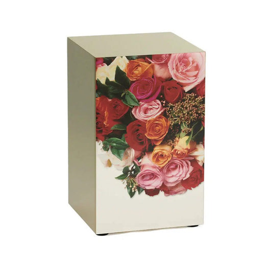 Harmonious Rose Cremation Urn, Bronze - 200 cubic inches