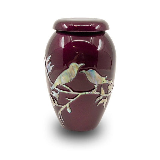 Songbird Mother of Pearl Keepsake - Purple