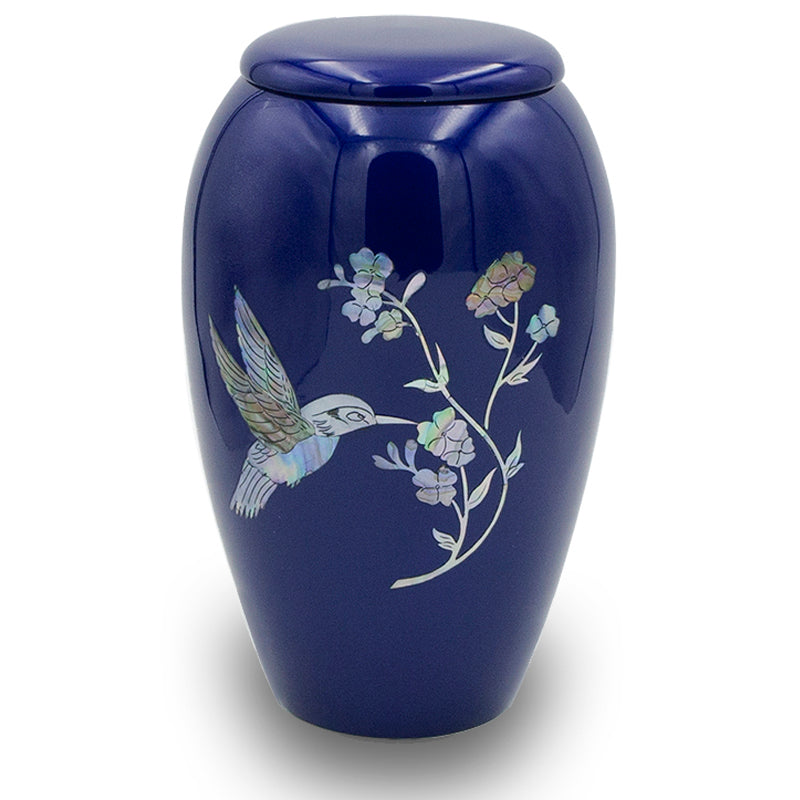 Hummingbird Mother of Pearl - Navy Blue