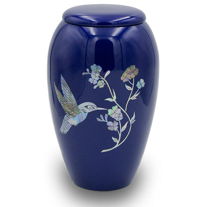 Hummingbird Mother of Pearl - Navy Blue
