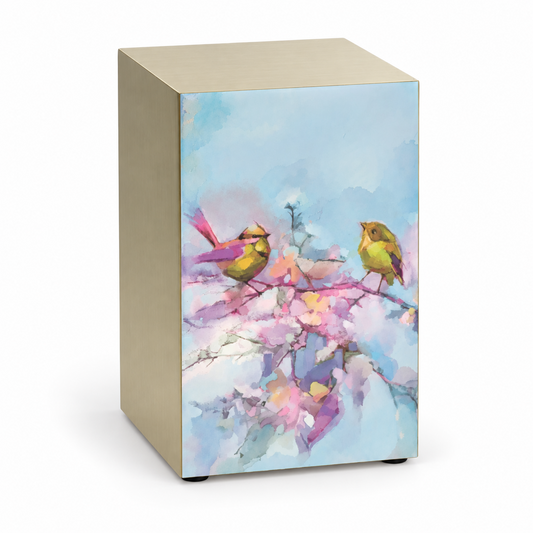 Soulful Songbirds Cremation Urn, Bronze - 200 cubic inches
