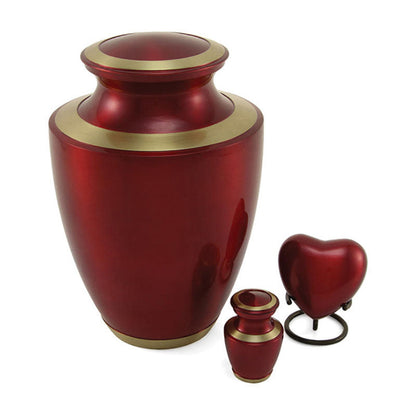 Trinity Crimson Cremation Urn Keepsake Heart
