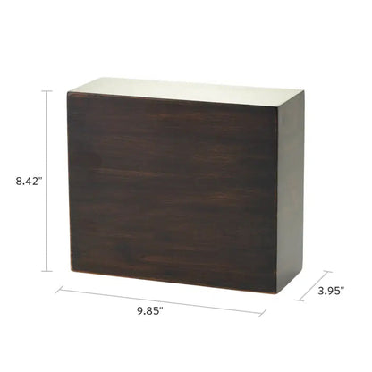 Modern Essentials Sable Wood Cremation Urn - 200 cubic inches