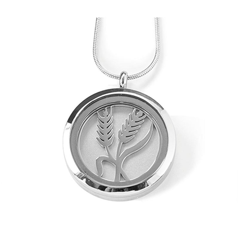 Silver Round Stainless Steel Photo Cremation Locket