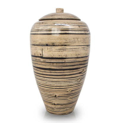 Tall Bamboo Cremation Urns- Amber, Blue, Natural