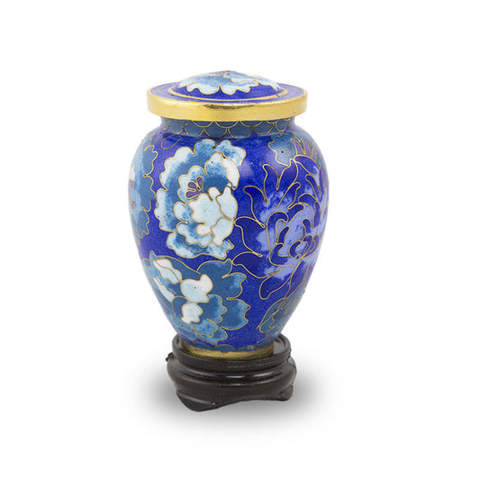 Cloisonné Blue Cremation Keepsake